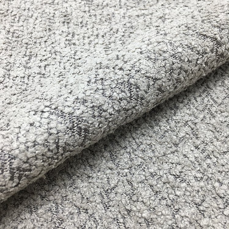 grey boucle fabric