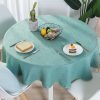 round linen tablecloth