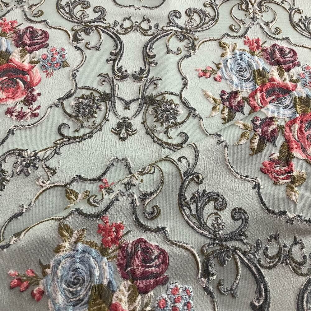 Satin floral jacquard fabric - Huayeah Textile