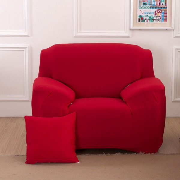 red sofa cover