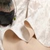 Beige crushed velvet fabric