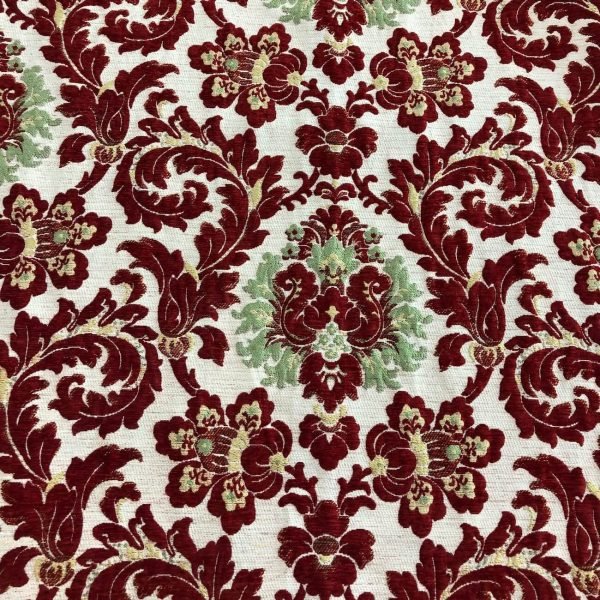 red chenille fabric