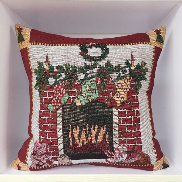 Christmas tapestry cushion cover