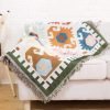 geometrical sofa throw cover